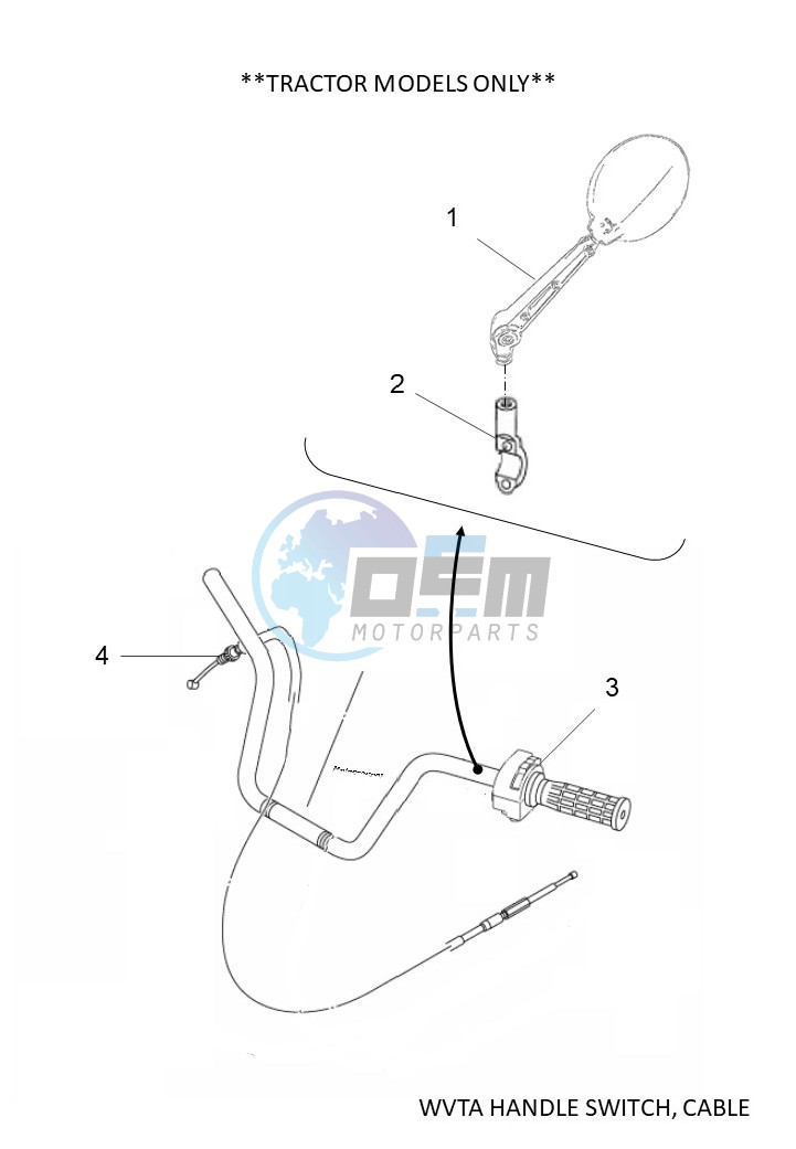 WVTA HANDLE SWITCH, CABLE