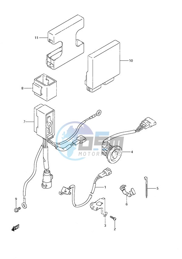 PTT Switch/Engine Control Unit