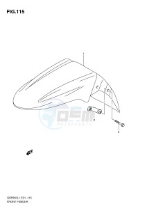 GSF650 (E21) Bandit drawing FRONT FENDER (GSF650SL1 E21)