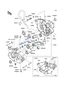 KX250F KX250-N2 EU drawing Crankcase