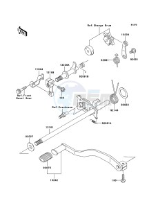 KLF300 KLF300-B18 EU GB drawing Gear Change Mechanism