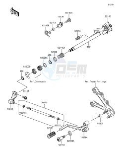 NINJA ZX-6R ZX636EGF FR GB XX (EU ME A(FRICA) drawing Gear Change Mechanism