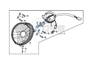 FIDDLE II 50 25KMH OLD ENGINE drawing HEADLAMP CPL