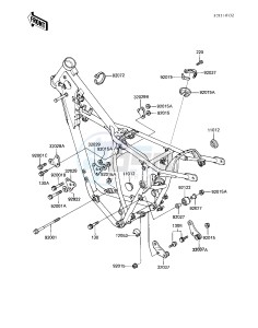 KX 250 C [KX250] (C1) [KX250] drawing FRAME FITTINGS -- 83 KX250-C1- -