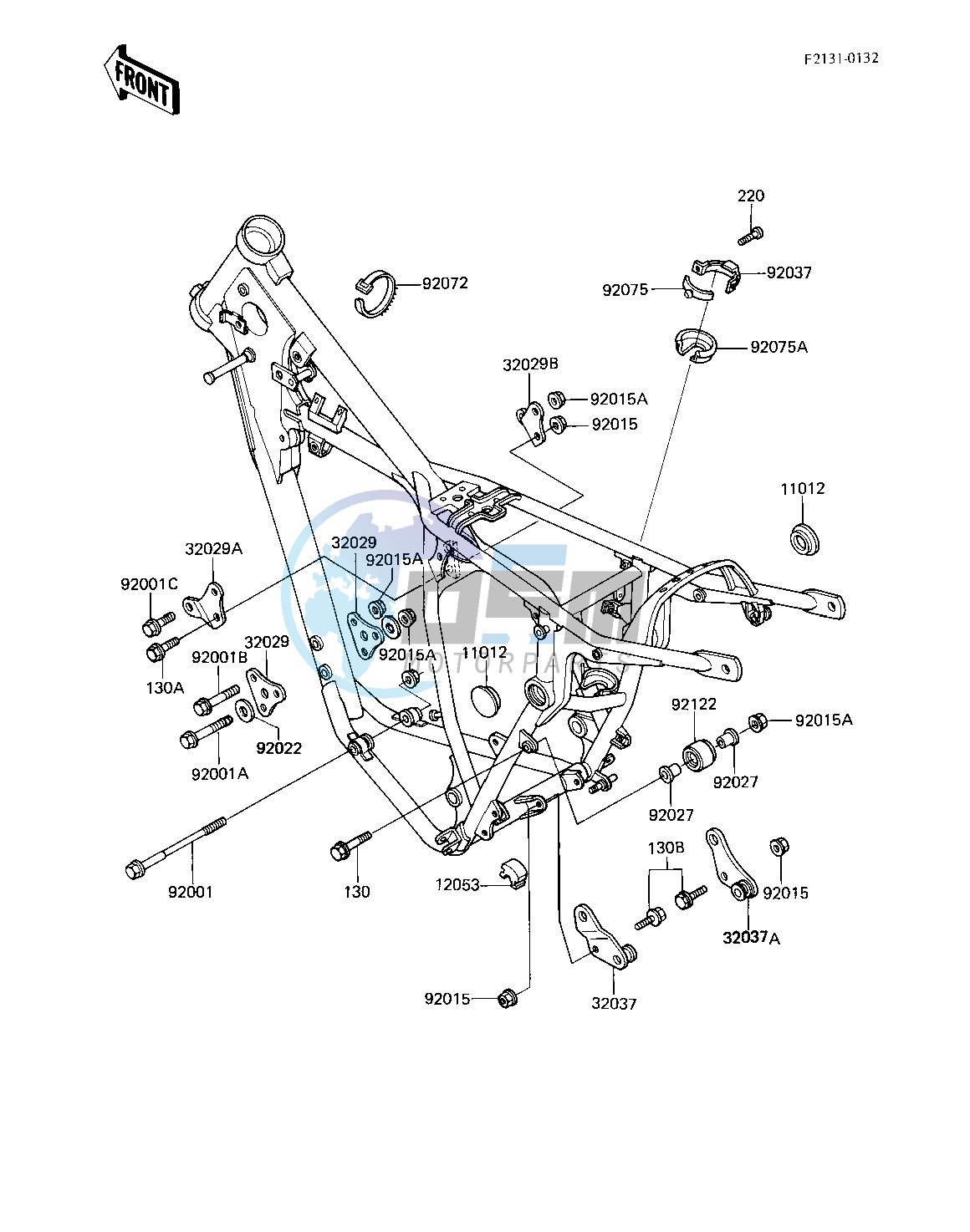 FRAME FITTINGS -- 83 KX250-C1- -