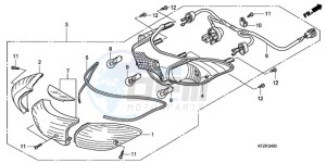 PES125R9 Europe Direct - (ED / STC 2ED) drawing REAR COMBINATION LIGHT