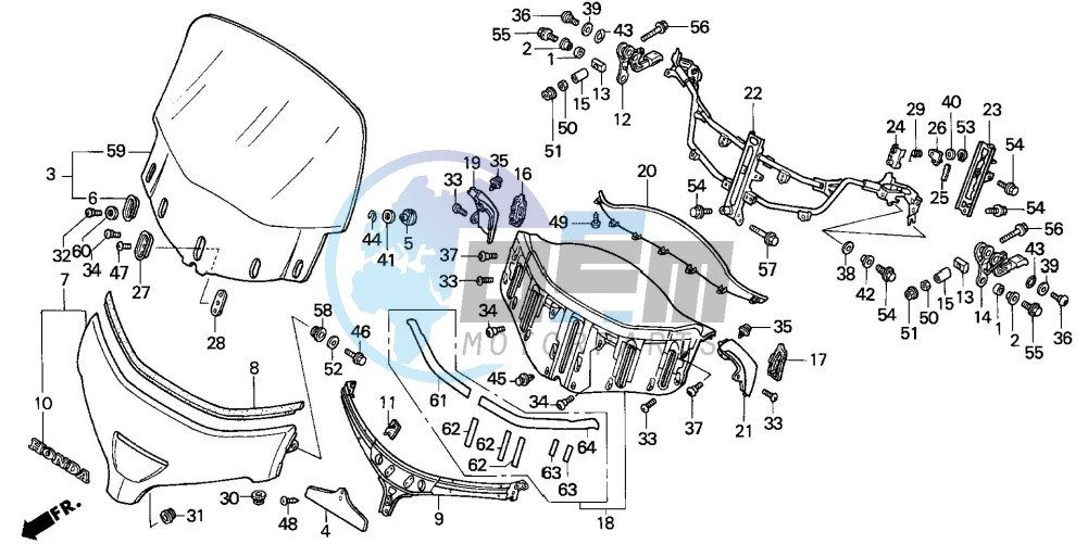 WINDSCREEN (GL1800A1/A2/A 3)