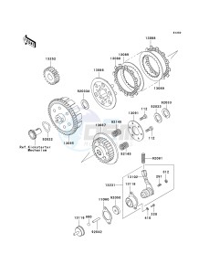 KH 125 M [2000] (M5-M9) drawing CLUTCH