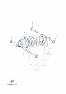 XSR700 MTM690-U (B9J2) drawing REAR SUSPENSION