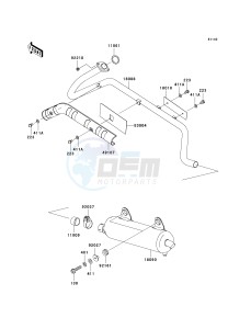 KVF 360 A [PRAIRIE 360 4X4] (A6F-A9F) A9F drawing MUFFLER-- S- -