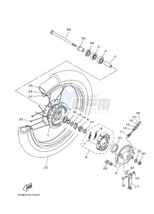 YB125 (2CS8) drawing FRONT WHEEL