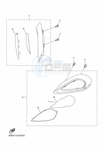 YFZ50 (BW4A) drawing HEADLIGHT