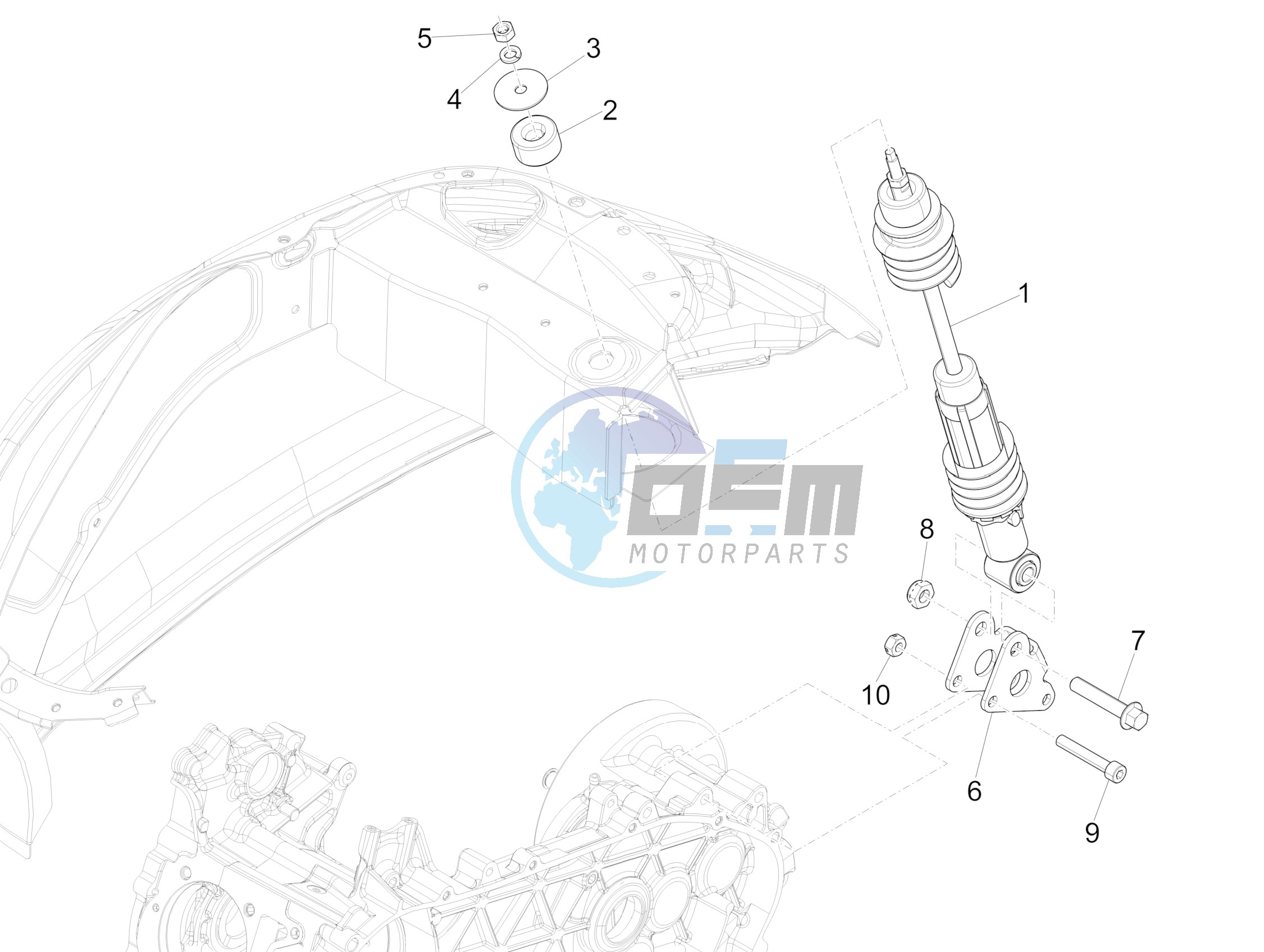 Rear suspension - Shock absorber/s