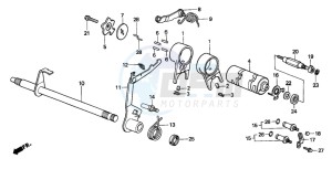 TRX90 SPORTRAX 90 drawing GEARSHIFT DRUM