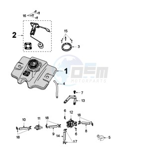 FIGHT 3 4T LE MANS drawing TANK AND FUEL PUMP PAILOLI