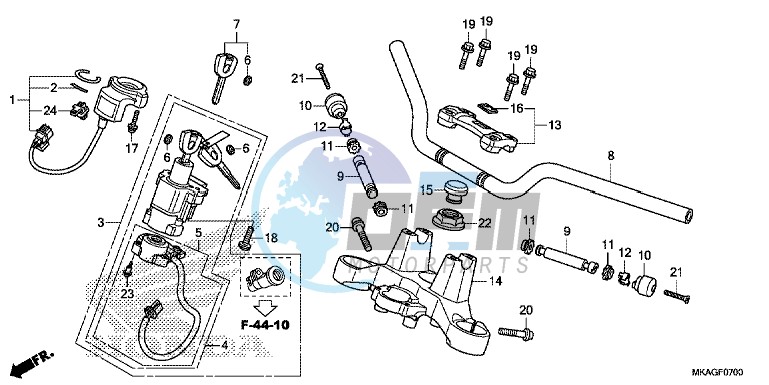 HANDLE PIPE/ TOP BRIDGE