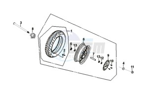 JET 4 50cc (L8) EU EURO4 drawing FRONT WHEEL