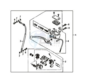 ORBIT III 50 45KMH (L8) EU drawing FRONT BRAKE  CALIPER / BRAKE LEVER /BRAKE LINE