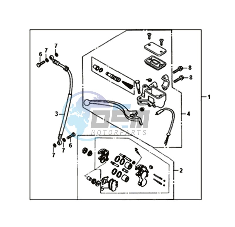 FRONT BRAKE  CALIPER / BRAKE LEVER /BRAKE LINE