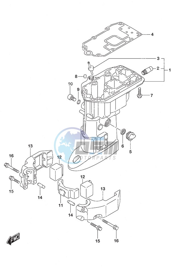 Drive Shaft Housing Non-Remote Control