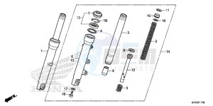 SH125DG SH125D E drawing FRONT FORK