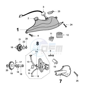 XR6 E EX drawing OIL TANK / OIL PUMP PRICOL