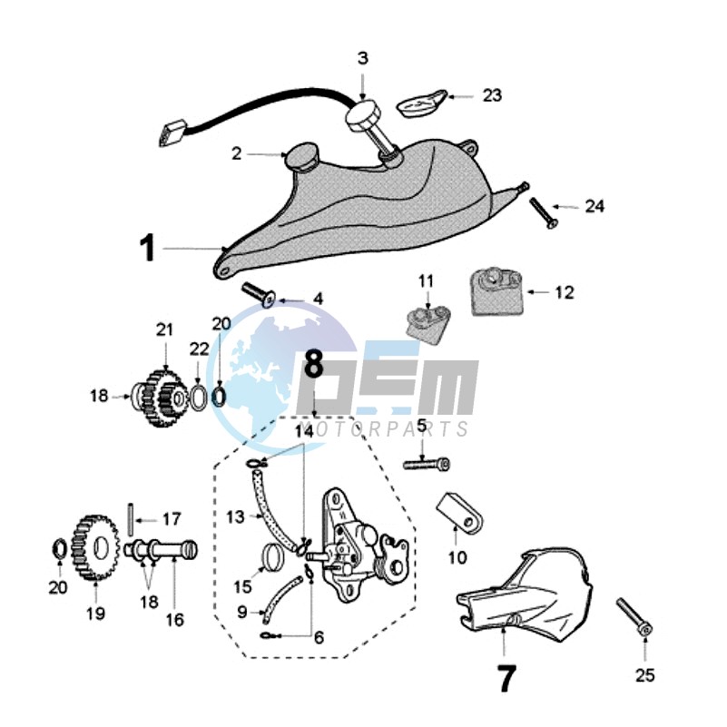 OIL TANK / OIL PUMP PRICOL