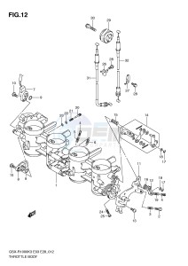 GSX-R1000 (E3-E28) drawing THROTTLE BODY