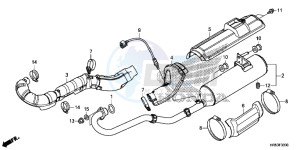 TRX500FM6F TRX500FM Australia - (U) drawing EXHAUST MUFFLER