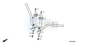 TRX500FM9 Australia - (U) drawing HANDLE PIPE