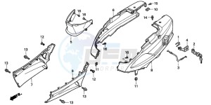 SFX50S drawing BODY COVER/ LUGGAGE CARRIER