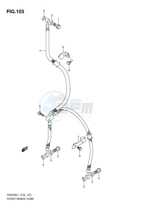 SV650S (E2) drawing FRONT BRAKE HOSE (SV650SL1 E24)