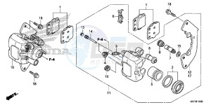 TRX420FA5F TRX420F Europe Direct - (ED) drawing FRONT BRAKE CALIPER