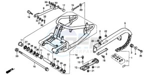 VT600C 400 drawing SWINGARM