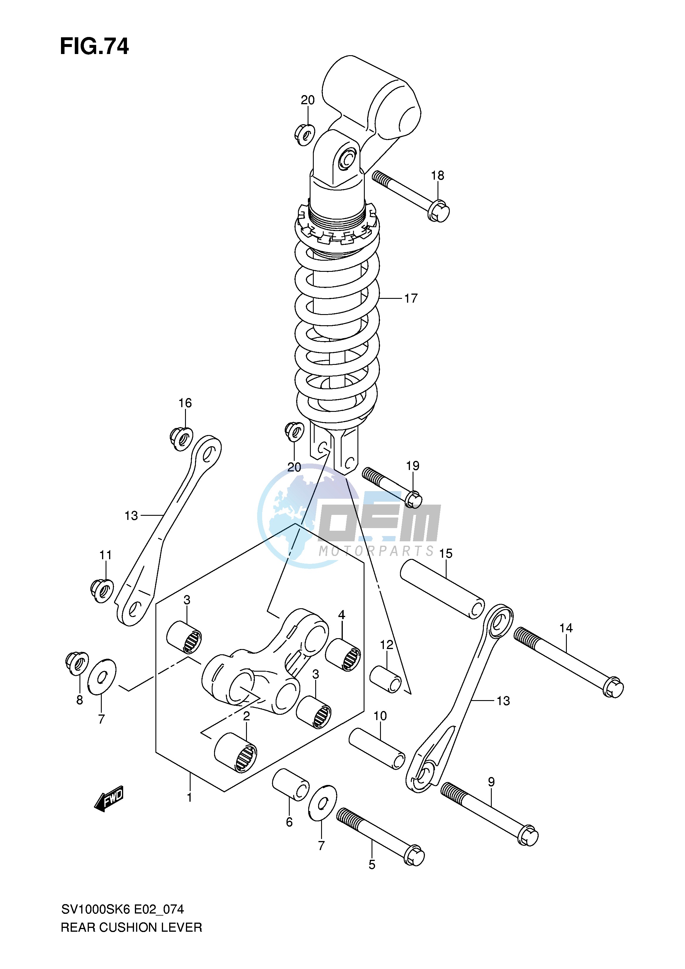 REAR CUSHION LEVER