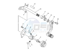 YZ F 250 drawing SHIFT SHAFT