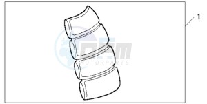 CB600F39 France - (F / CMF ST 25K) drawing TANK PAD 2