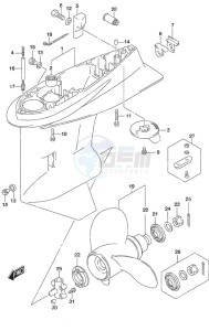 DF 60A drawing Gear Case High Thrust