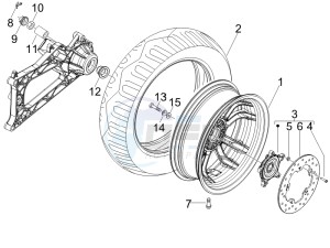 MP3 500 Tourer (USA) USA drawing Rear Wheel