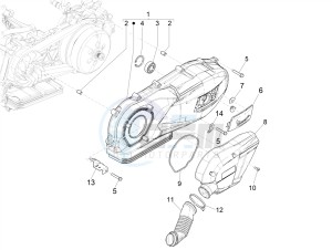 GTS 125 GTS SUPER 125 4T IE ABS E4 (EMEA) drawing Crankcase cover - Crankcase cooling