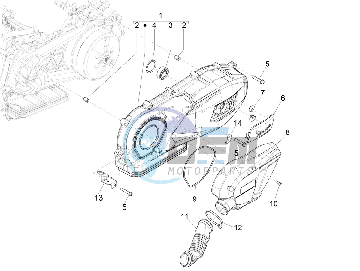 Crankcase cover - Crankcase cooling