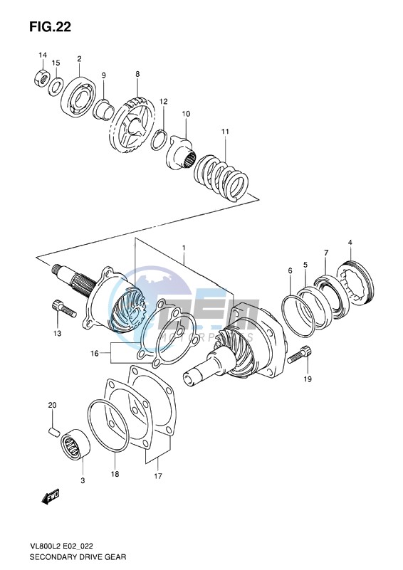 SECONDARY DRIVE GEAR