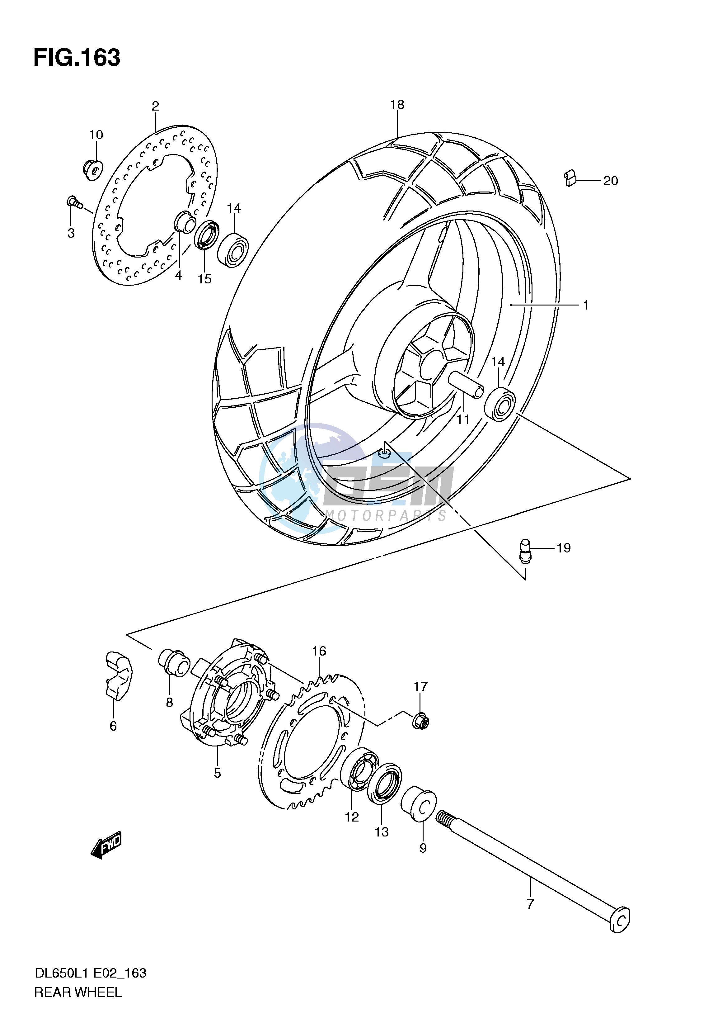 REAR WHEEL (DL650L1 E24)