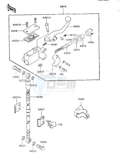 KX 80 E [KX80] (E2-E3) [KX80] drawing FRONT MASTER CYLINDER -- 84 KX80-E2- -