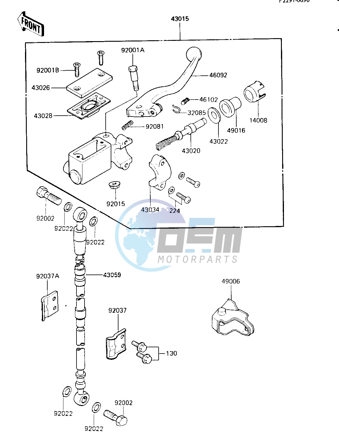 FRONT MASTER CYLINDER -- 84 KX80-E2- -