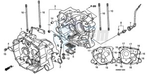 TRX250TEA Australia - (U / EC) drawing CRANKCASE