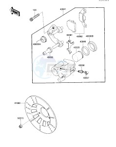 KXT 250 A [TECATE] (A2) [TECATE] drawing FRONT BRAKE -- 85 A2- -