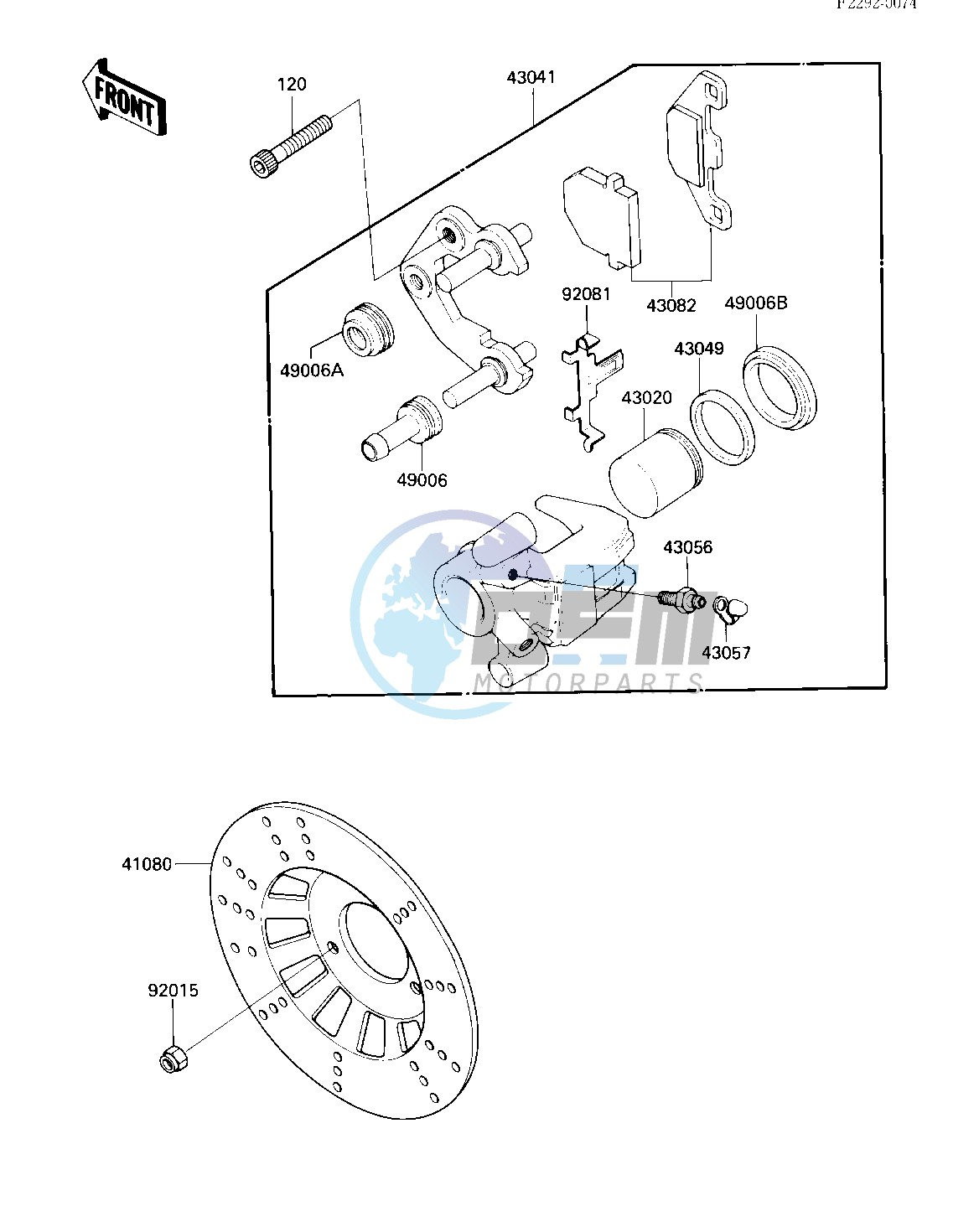 FRONT BRAKE -- 85 A2- -