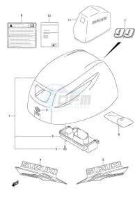 DF 9.9A drawing Engine Cover