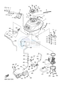 MTN320-A MTN-320-A MT-03 (B9A2) drawing FUEL TANK